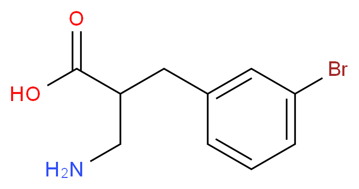 3-AMINO-2-(3-BROMOBENZYL)PROPIONIC ACID_分子结构_CAS_910443-86-6)