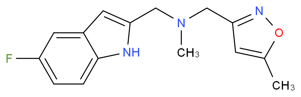 1-(5-fluoro-1H-indol-2-yl)-N-methyl-N-[(5-methyl-3-isoxazolyl)methyl]methanamine_分子结构_CAS_)