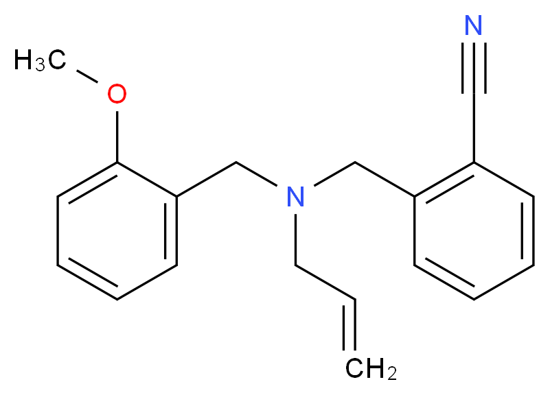 2-{[allyl(2-methoxybenzyl)amino]methyl}benzonitrile_分子结构_CAS_)