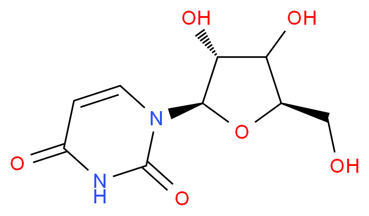 1-[(2R,3R,5R)-3,4-dihydroxy-5-(hydroxymethyl)oxolan-2-yl]-1,2,3,4-tetrahydropyrimidine-2,4-dione_分子结构_CAS_3083-77-0