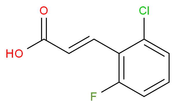 (2E)-3-(2-chloro-6-fluorophenyl)prop-2-enoic acid_分子结构_CAS_206986-82-5