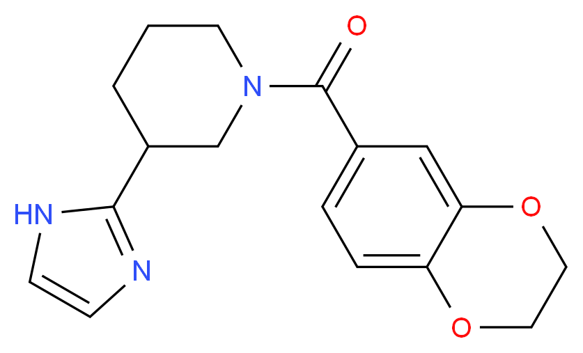 1-(2,3-dihydro-1,4-benzodioxin-6-ylcarbonyl)-3-(1H-imidazol-2-yl)piperidine_分子结构_CAS_)