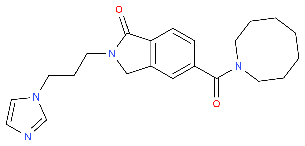 5-(azocan-1-ylcarbonyl)-2-[3-(1H-imidazol-1-yl)propyl]isoindolin-1-one_分子结构_CAS_)