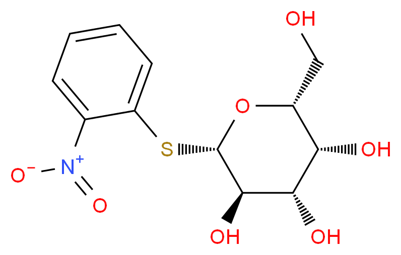 (2R,3R,4S,5R,6S)-2-(hydroxymethyl)-6-[(2-nitrophenyl)sulfanyl]oxane-3,4,5-triol_分子结构_CAS_1158-17-4