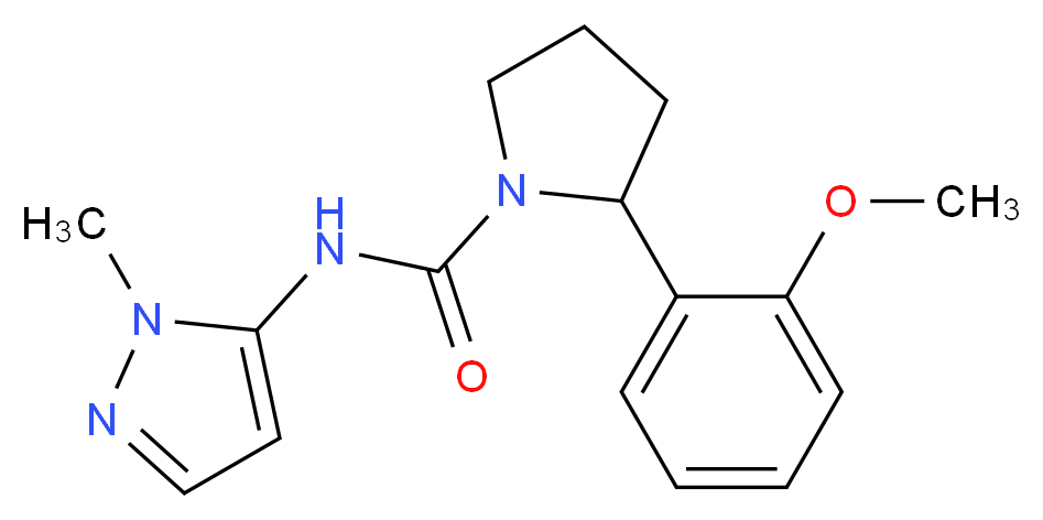 2-(2-methoxyphenyl)-N-(1-methyl-1H-pyrazol-5-yl)pyrrolidine-1-carboxamide_分子结构_CAS_)