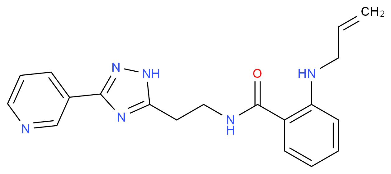 2-(allylamino)-N-[2-(3-pyridin-3-yl-1H-1,2,4-triazol-5-yl)ethyl]benzamide_分子结构_CAS_)