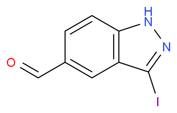 3-iodo-1H-indazole-5-carbaldehyde_分子结构_CAS_944899-01-8