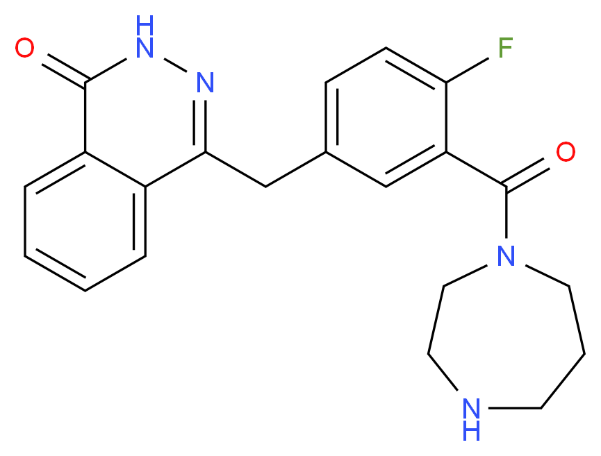 4-{[3-(1,4-diazepane-1-carbonyl)-4-fluorophenyl]methyl}-1,2-dihydrophthalazin-1-one_分子结构_CAS_763111-49-5