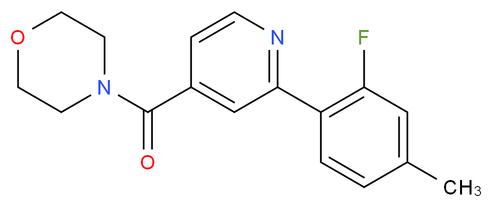 4-[2-(2-fluoro-4-methylphenyl)isonicotinoyl]morpholine_分子结构_CAS_)