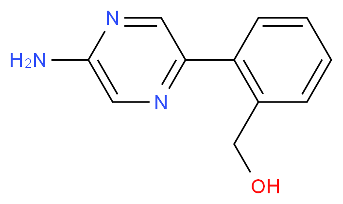 [2-(5-aminopyrazin-2-yl)phenyl]methanol_分子结构_CAS_)