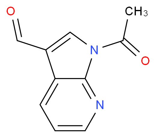 1-Acetyl-3-formyl-7-azaindole_分子结构_CAS_155819-07-1)