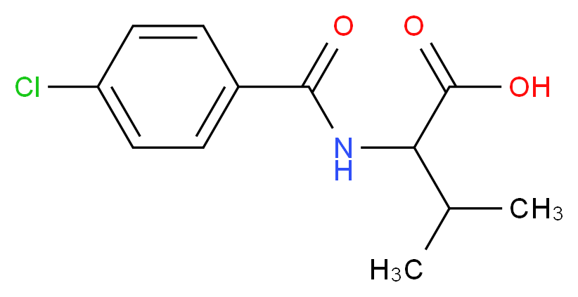 2-[(4-chlorophenyl)formamido]-3-methylbutanoic acid_分子结构_CAS_93709-63-8