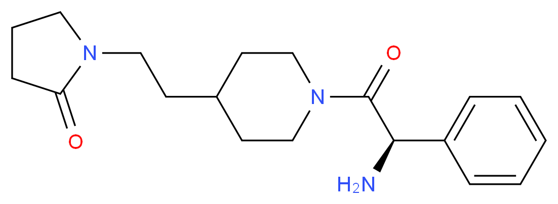1-(2-{1-[(2R)-2-amino-2-phenylacetyl]-4-piperidinyl}ethyl)-2-pyrrolidinone_分子结构_CAS_)