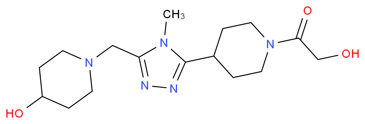 1-{[5-(1-glycoloylpiperidin-4-yl)-4-methyl-4H-1,2,4-triazol-3-yl]methyl}piperidin-4-ol_分子结构_CAS_)