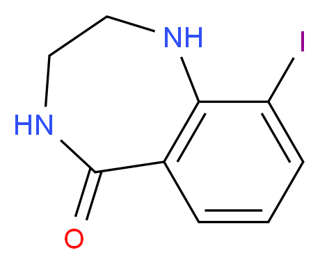 9-iodo-2,3,4,5-tetrahydro-1H-1,4-benzodiazepin-5-one_分子结构_CAS_328546-79-8