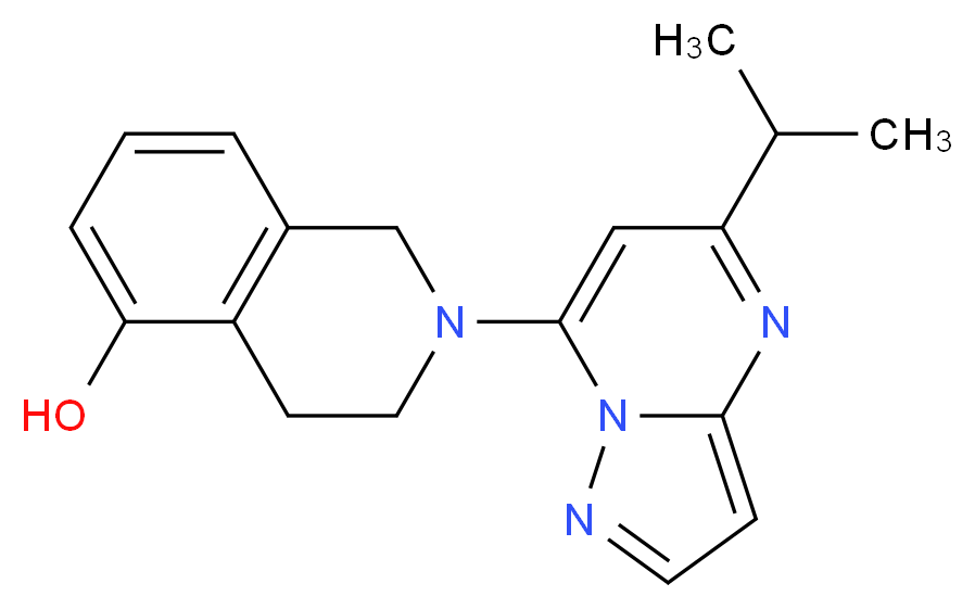 2-(5-isopropylpyrazolo[1,5-a]pyrimidin-7-yl)-1,2,3,4-tetrahydro-5-isoquinolinol_分子结构_CAS_)