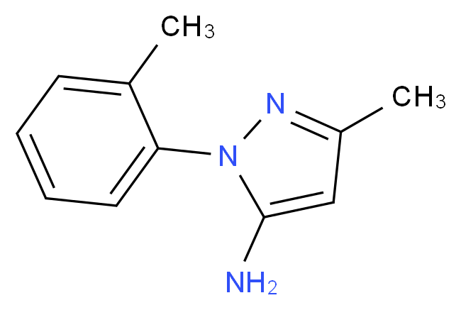 3-甲基-1-(2-甲基苯基)-1H-吡唑-5-胺_分子结构_CAS_91331-68-9)