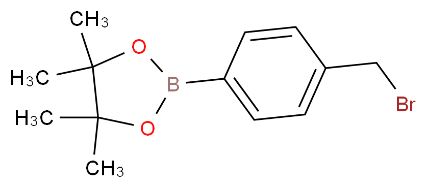 4-溴甲基苯硼酸频哪酯_分子结构_CAS_138500-85-3)