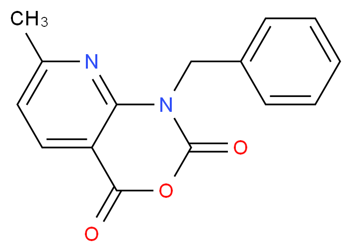 1-Benzyl-7-methyl-1H-pyrido[2,3-d][1,3]oxazine-2,4-dione_分子结构_CAS_686264-90-4)