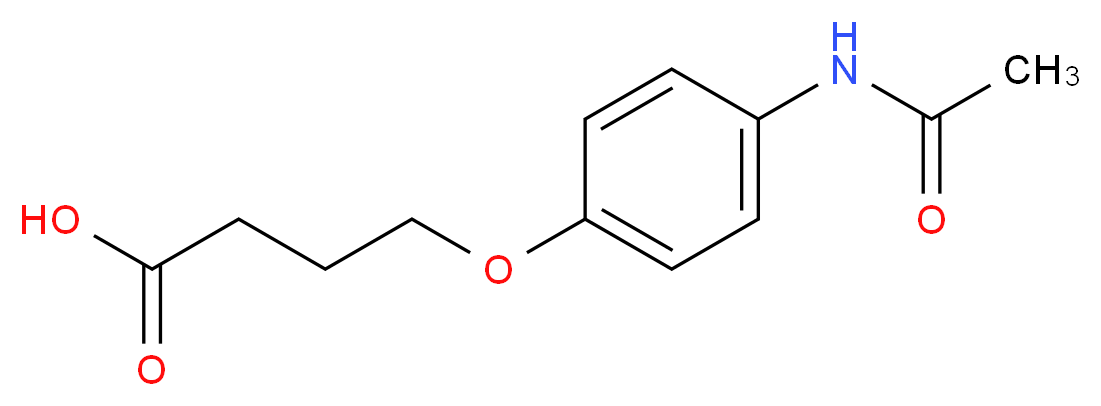 4-(4-acetamidophenoxy)butanoic acid_分子结构_CAS_937600-99-2