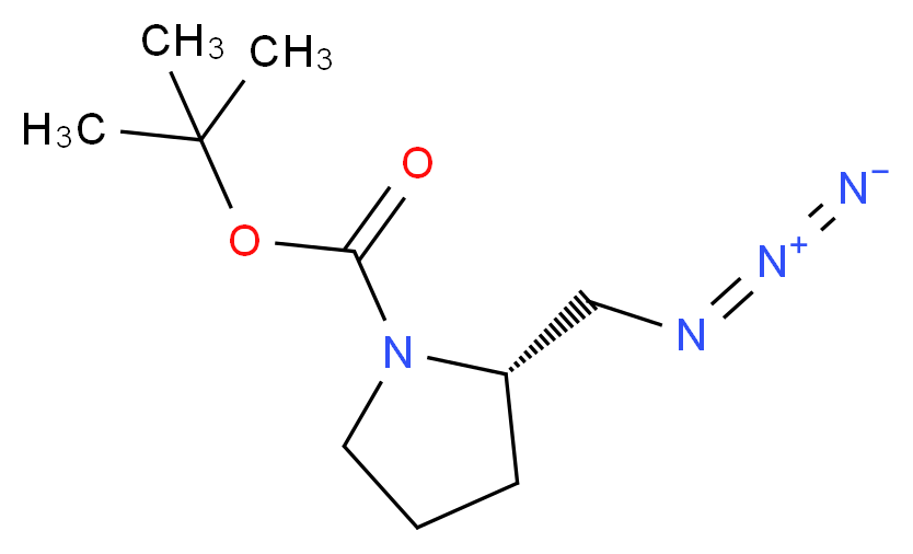 tert-butyl (2S)-2-(azidomethyl)pyrrolidine-1-carboxylate_分子结构_CAS_168049-26-1