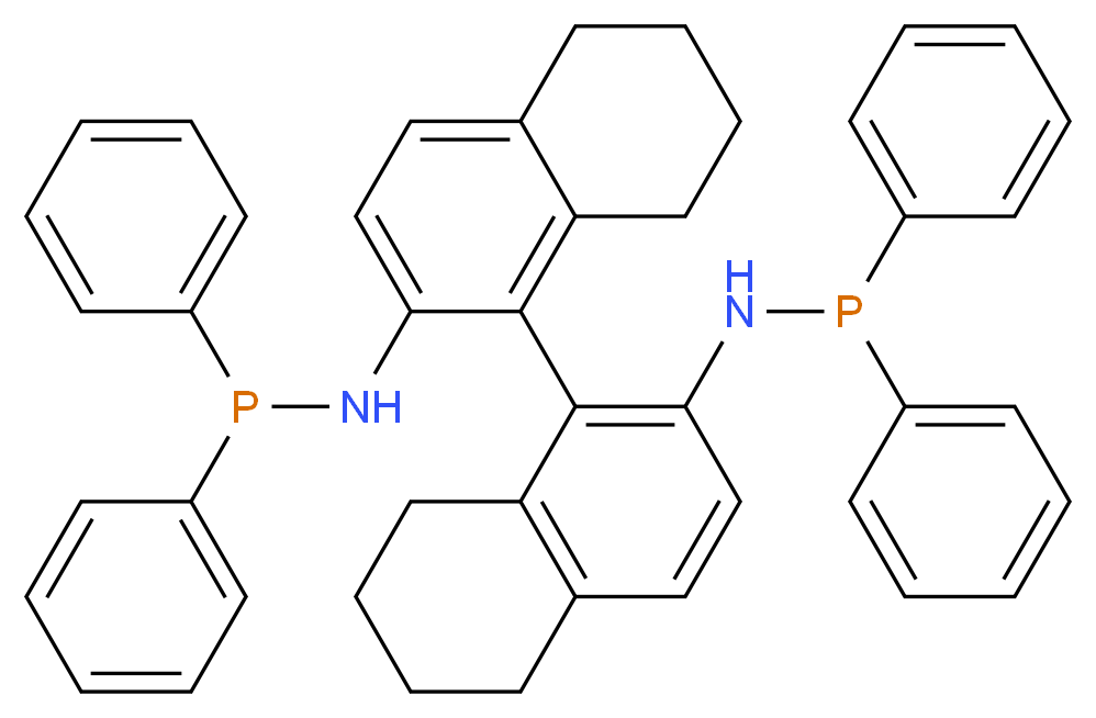 (R)-(+)-2,2'-Bis(N-diphenylphosphinoamino)-5,5',6,6',7,7',8,8'-octahydro-1,1'-binaphthyl, CTH-(R)-BINAM_分子结构_CAS_208248-67-3)