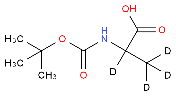 2-{[(tert-butoxy)carbonyl]amino}(<sup>2</sup>H<sub>4</sub>)propanoic acid_分子结构_CAS_714964-61-1