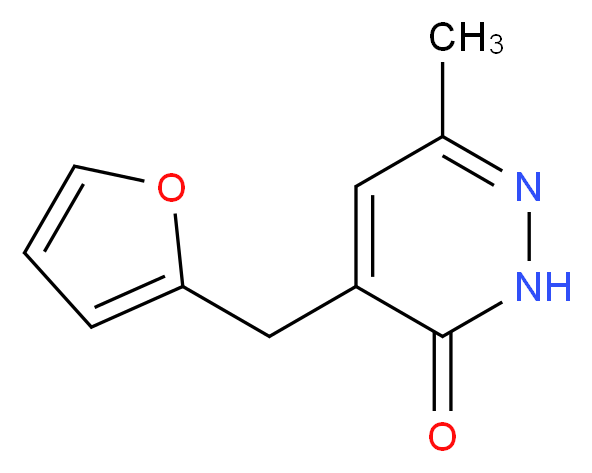 4-(furan-2-ylmethyl)-6-methylpyridazin-3(2H)-one_分子结构_CAS_)