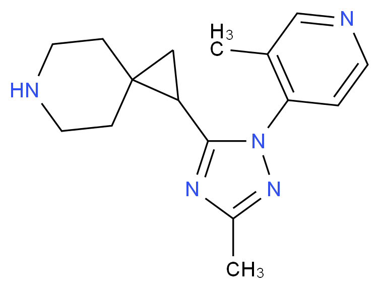 1-[3-methyl-1-(3-methylpyridin-4-yl)-1H-1,2,4-triazol-5-yl]-6-azaspiro[2.5]octane_分子结构_CAS_)