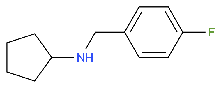 N-[(4-fluorophenyl)methyl]cyclopentanamine_分子结构_CAS_85952-73-4