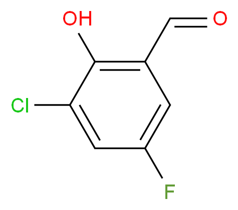 3-chloro-5-fluoro-2-hydroxybenzaldehyde_分子结构_CAS_82128-69-6