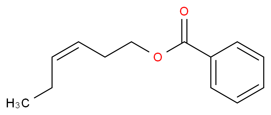 顺式-3-己烯醇苯甲酸酯_分子结构_CAS_25152-85-6)