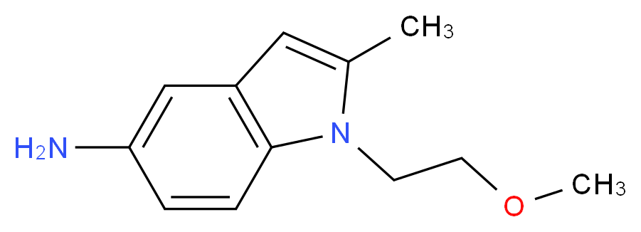 1-(2-methoxyethyl)-2-methyl-1H-indol-5-amine_分子结构_CAS_883545-36-6