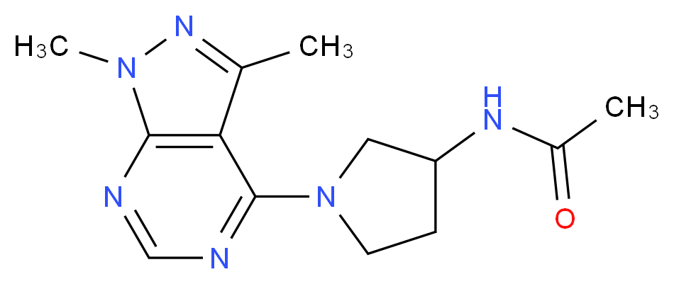 N-[1-(1,3-dimethyl-1H-pyrazolo[3,4-d]pyrimidin-4-yl)pyrrolidin-3-yl]acetamide_分子结构_CAS_)