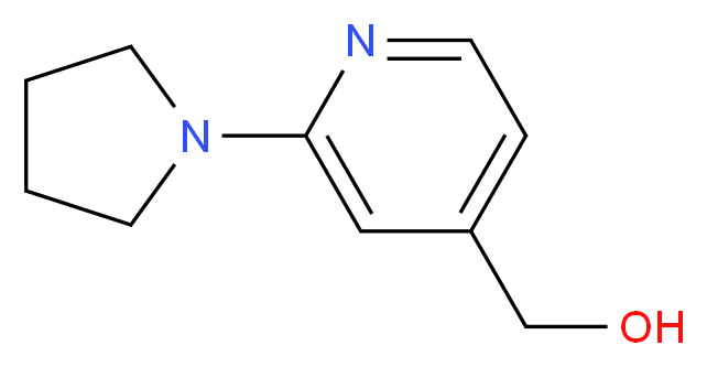 [2-(pyrrolidin-1-yl)pyridin-4-yl]methanol_分子结构_CAS_906352-65-6