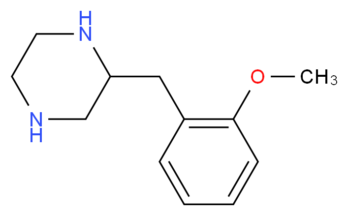 2-[(2-methoxyphenyl)methyl]piperazine_分子结构_CAS_907971-35-1