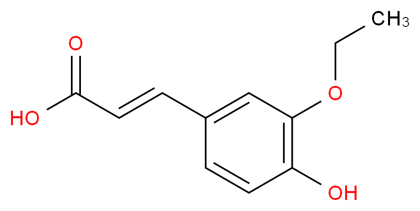 (2E)-3-(3-ethoxy-4-hydroxyphenyl)acrylic acid_分子结构_CAS_16555-66-1)