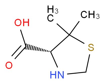 L-5,5-DIMETHYLTHIAZOLIDINE-4-CARBOXYLIC ACID_分子结构_CAS_72778-00-8)