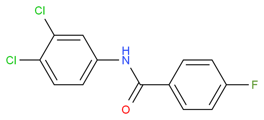 N-(3,4-dichlorophenyl)-4-fluorobenzamide_分子结构_CAS_102587-42-8