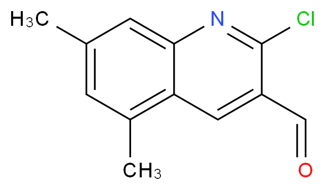 2-CHLORO-5,7-DIMETHYLQUINOLINE-3-CARBOXALDEHYDE_分子结构_CAS_482639-32-7)