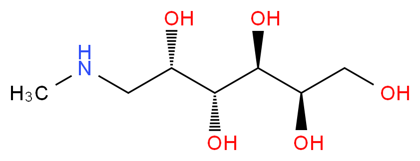 (2R,3S,4R,5S)-6-(methylamino)hexane-1,2,3,4,5-pentol_分子结构_CAS_7115-46-0