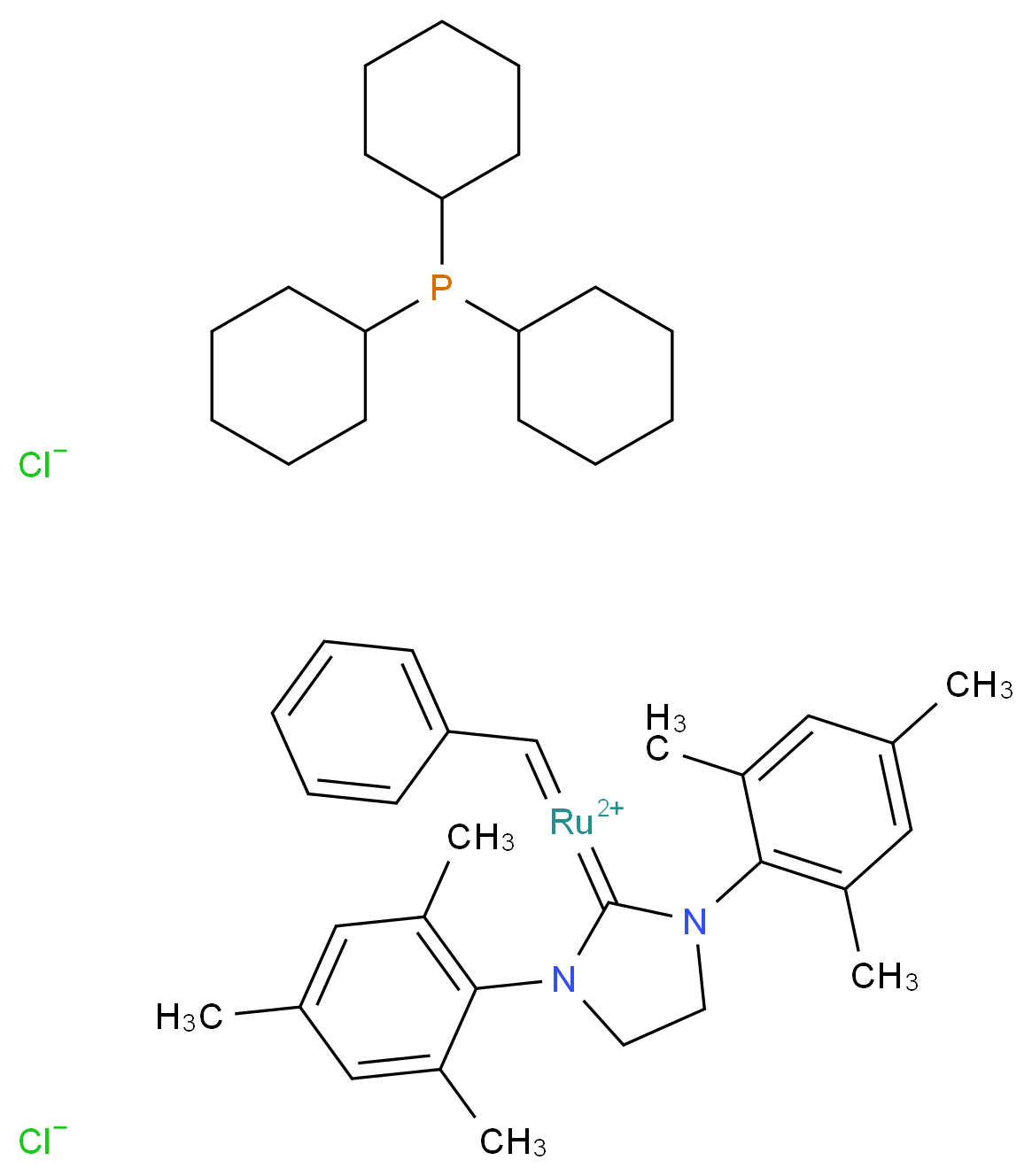 Grubbs Catalyst 2nd generation_分子结构_CAS_246047-72-3)