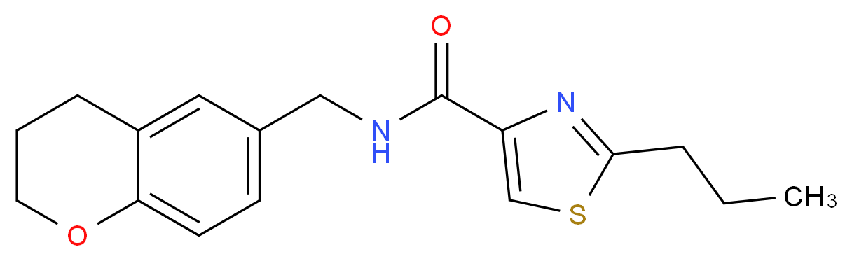 N-(3,4-dihydro-2H-chromen-6-ylmethyl)-2-propyl-1,3-thiazole-4-carboxamide_分子结构_CAS_)