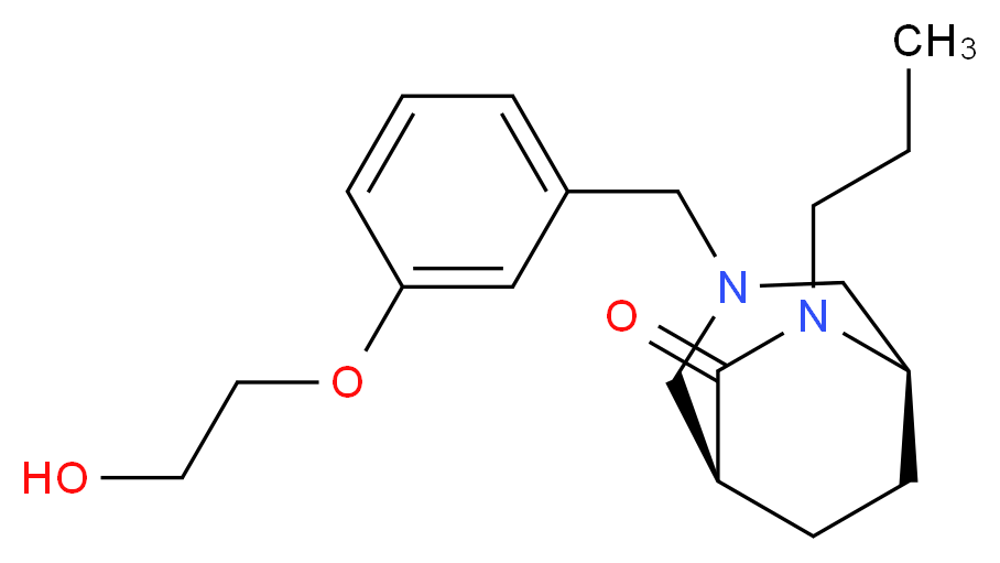 (1S*,5R*)-3-[3-(2-hydroxyethoxy)benzyl]-6-propyl-3,6-diazabicyclo[3.2.2]nonan-7-one_分子结构_CAS_)
