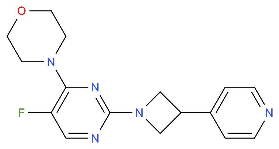 4-{5-fluoro-2-[3-(4-pyridinyl)-1-azetidinyl]-4-pyrimidinyl}morpholine_分子结构_CAS_)