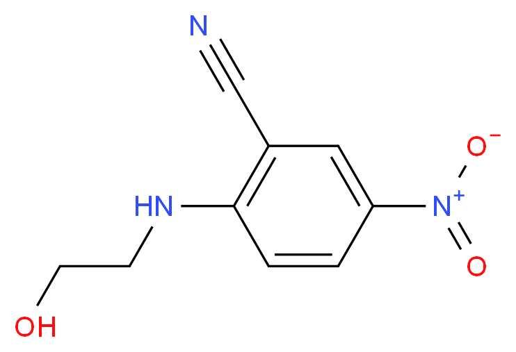 2-[(2-hydroxyethyl)amino]-5-nitrobenzonitrile_分子结构_CAS_63989-40-2