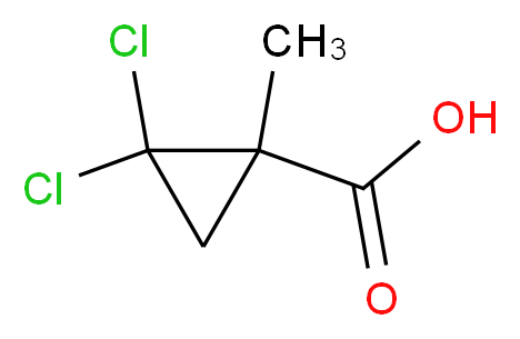 2,2-二氯-1-甲基环丙烷羧酸_分子结构_CAS_1447-14-9)