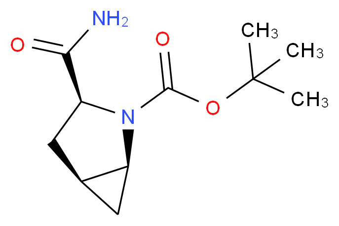 (1S,3S,5S)-tert-Butyl 3-carbamoyl-2-azabicyclo[3.1.0]hexane-2-carboxylate_分子结构_CAS_361440-67-7)