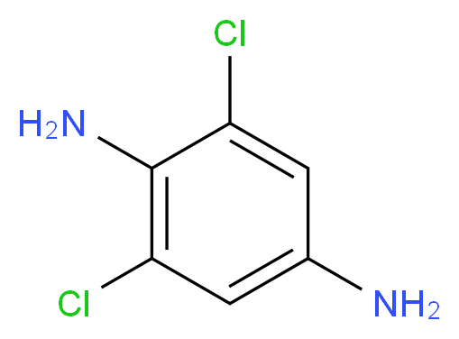 2,6-dichlorobenzene-1,4-diamine_分子结构_CAS_609-20-1