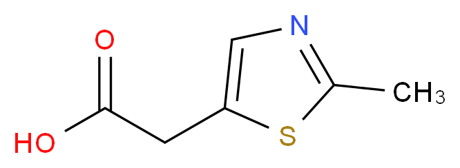 2-(2-methyl-1,3-thiazol-5-yl)acetic acid_分子结构_CAS_52454-65-6